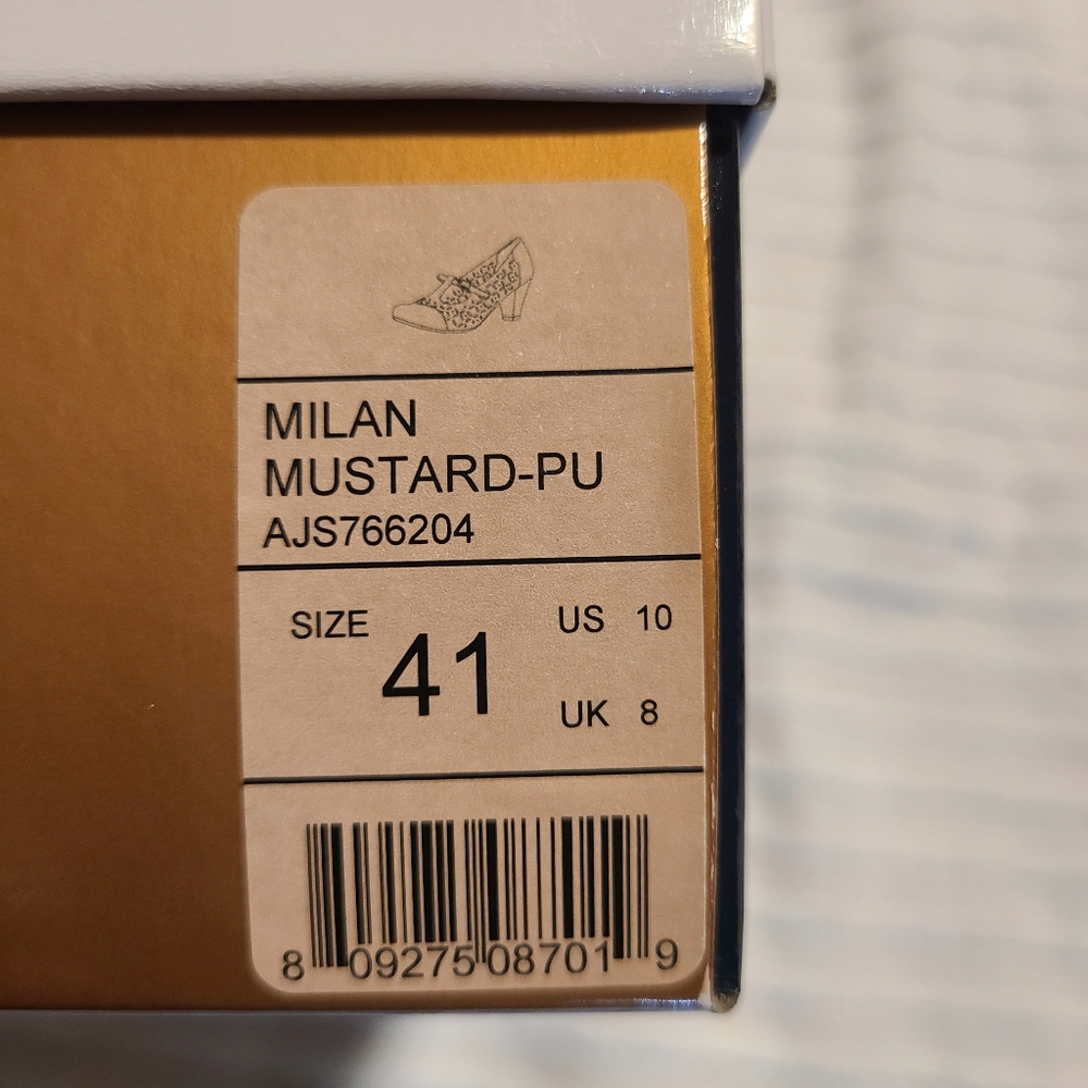 NWT ModCloth - Chelsea Crew Milan Heels - Mustard - Picture 3 of 6